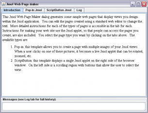 Introduction panel of Web Page Maker