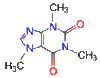 Hybrid skeletal structure of the caffeine molecule